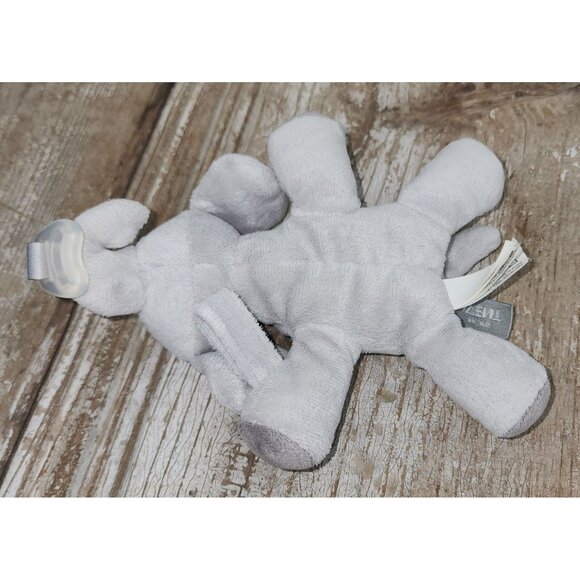 Philips Avent Elephant Soothie Snuggle Pacifier Holder Gray Plush Lovey Paci - Picture 3 of 5